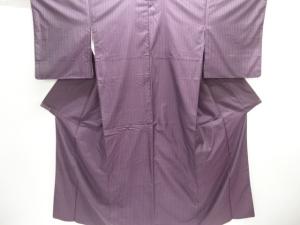 縞織出し手織り紬着物